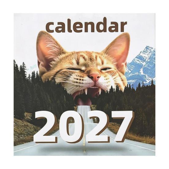 Decorative Office Calendar 2027 Wall Calendar, Monthly Planner with Metal Twin-Wire Binding for Professional Supplies Easy Page Turning And