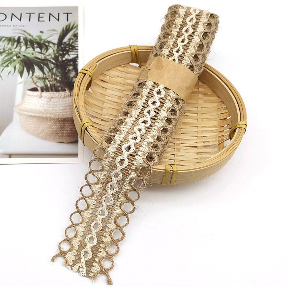Woven DIY Scrapbook Home Ornament Lace Wedding Party Supplies Burlap Roll Jute Ribbon Hemp Rope