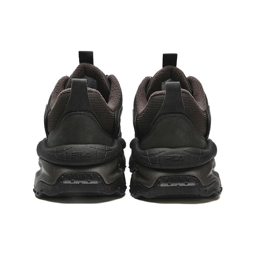 FILA Fusion Textile, Synthetic Leather Cushioning Abrasion Resistant Breathable Low top Casual Shoes Men's Black T12M341113FBB