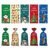 50/100pcs DIY Xmas Biscuit Bag Self Adhesive Sugar Cookies Bag New Christmas Candy Bag  Christmas
