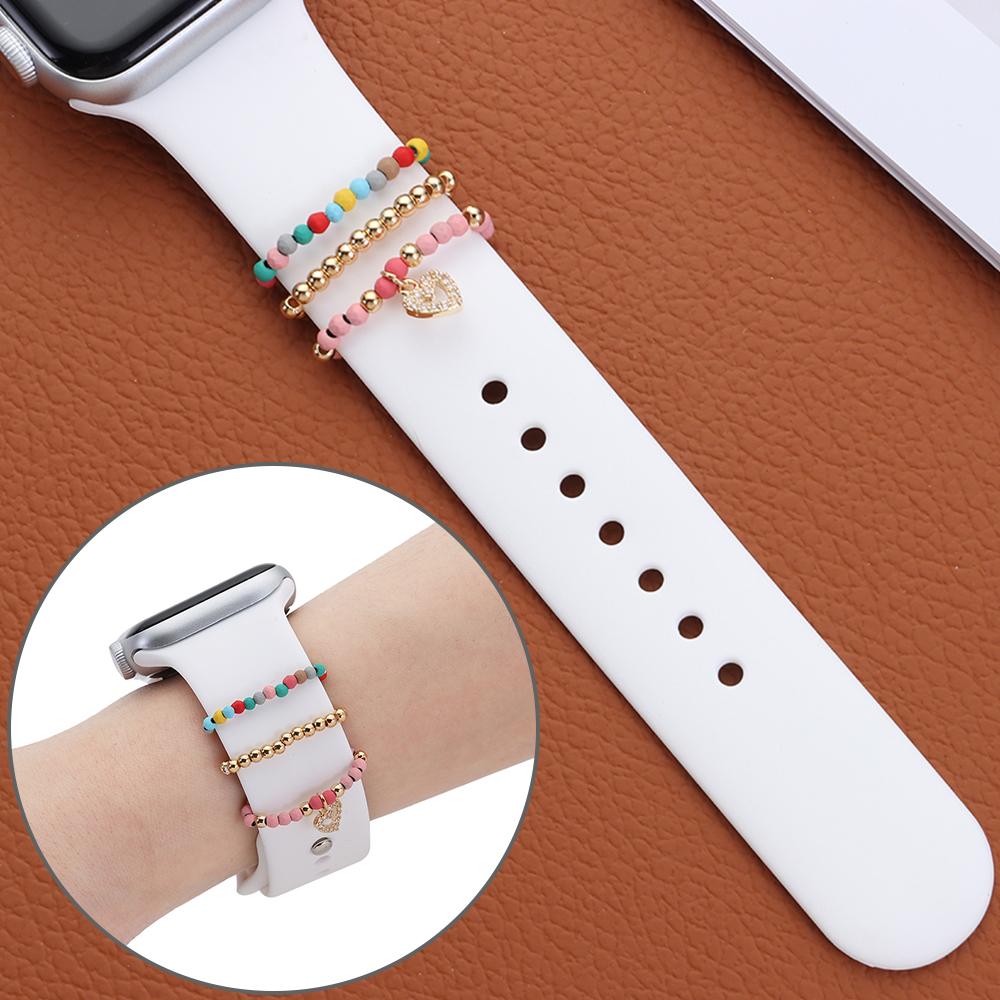 Bracelet Colorful Beads Strap Accessories Watch Band Ornament Decorative Ring Wristbelt Charms