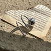 Кольца из стерлингового серебра 925 пробы для женщин, пары, минималистичные, ручной работы, простые, ретро, кольцо с большим шариком, тонкие ювелирные изделия, подарок, защита от аллергии