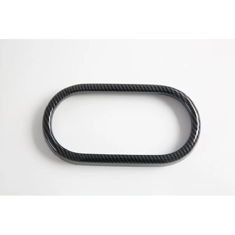 For BMW Mini 2025 2026 Carbon Fiber Style Front Center Console Cup Drink Holder Cover Trim Bezel Frame Molding Garnish