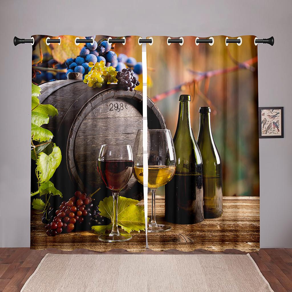90% затенение, толстые красные винные погреба, бочка, винтажные плотные оконные шторы для спальни, гостиной, ванной комнаты, кухни, двери зала