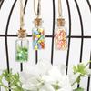 5-10pcs Small Mini Glass Bottles Jars with Cork Stoppers, 100pcs Eye Screws and 1pcs Small Funnels DIY Jewelry Making