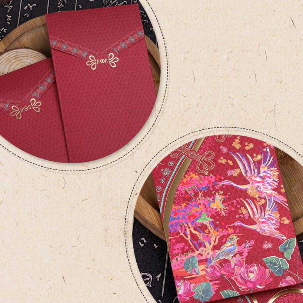 Hot Stamping Qipao Lucky Money Bag Rectangular Red Packet Household HongBao 2025