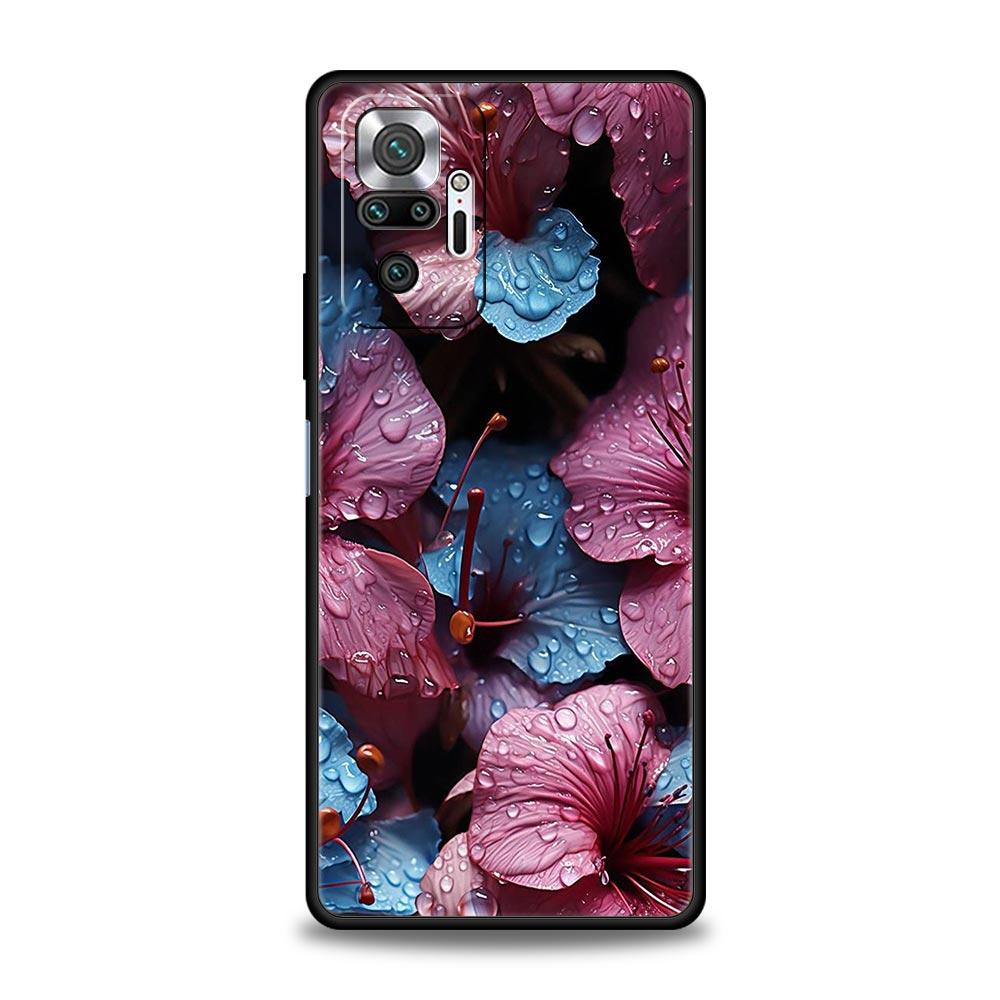 Чехол для телефона 'Красивые цветы и листья' для Xiaomi Redmi Note 14 13 12 5G 9S 9 10 11 Pro Plus 9T 14C 13C 12C 10C 9C 9A Мягкий чехол