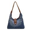 Niche Casual Patchwork Washed Denim Bag Женская Большая Вместимость Винтажная Мода Сумки Подмышки Сумки Commuter Single Shoulder Tote Pack