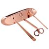 ZERONOWA Свечегаситель, фитильный крючок и триммер для фитиля (Розовое золото, набор из 4 предметов)