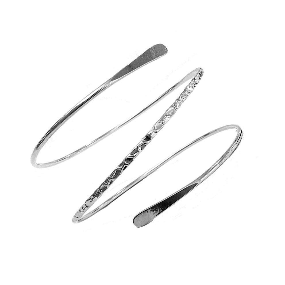 Новая металлическая повязка на руку: Простой браслет из трех кругов - европейский и американский панк-стиль для женщин