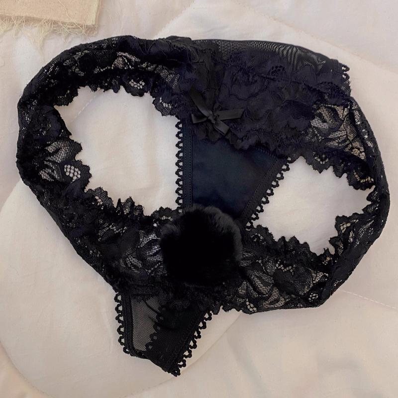TERMEZY Women Sexy Lace Panties Low-waist Underwear Thong Female G String Lovable Lingerie Temptation Transparent Intimates