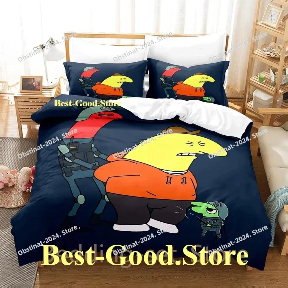 Постельное белье Smiling Friends Односпальное Двуспальное Набор постельного белья с наволочкой Пододеяльник Односпальный Двуспальный Queen Super King