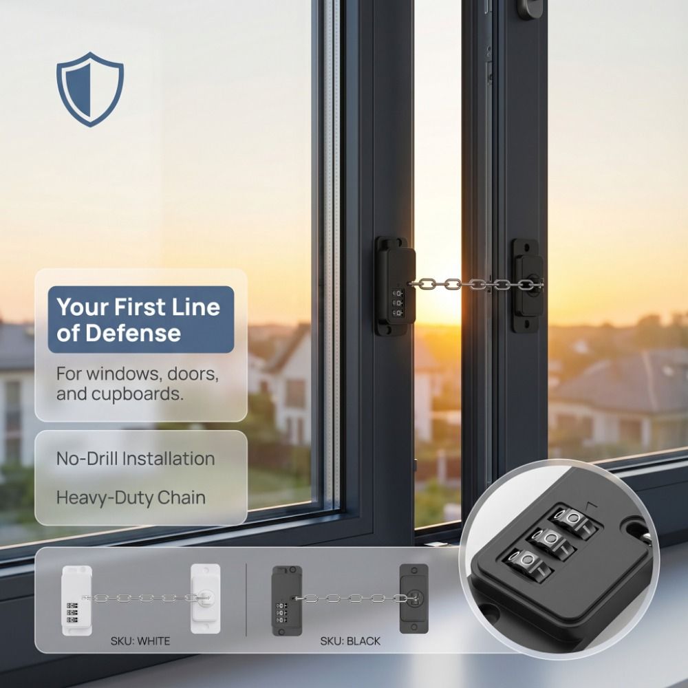 Adjustable Door Lock No Drilling Password Child Safety Lock Cabinet Lock