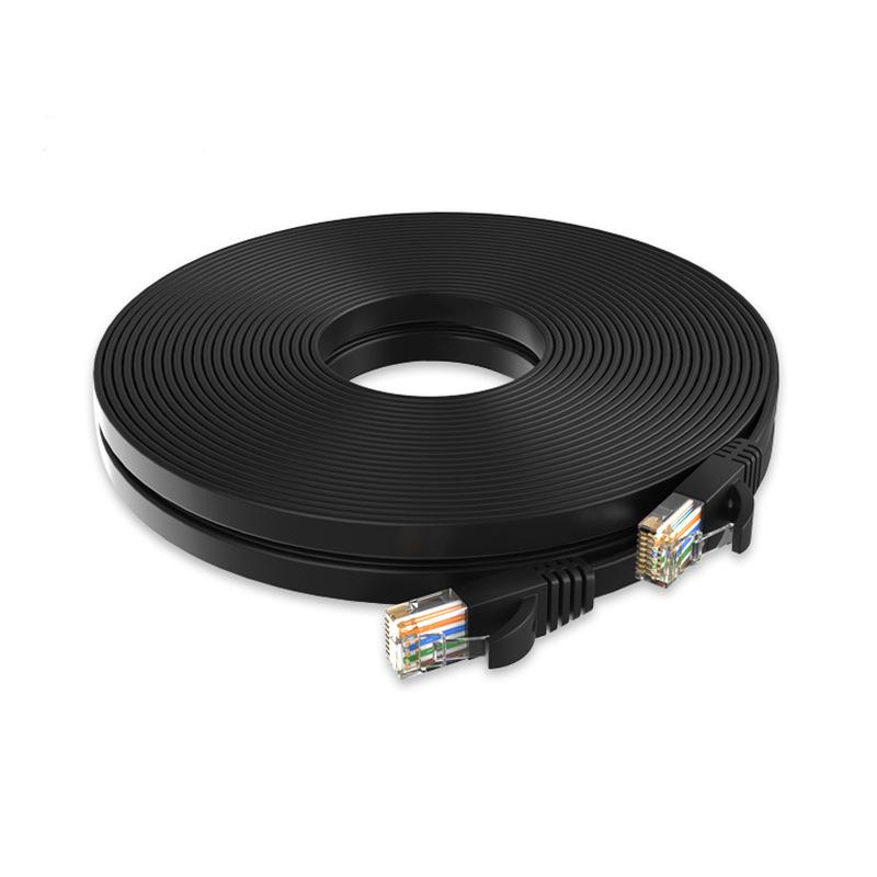 Плоский гигабитный кабель Ethernet категории 6 - Высокоскоростной неэкранированный из чистой меди для домашнего широкополосного доступа