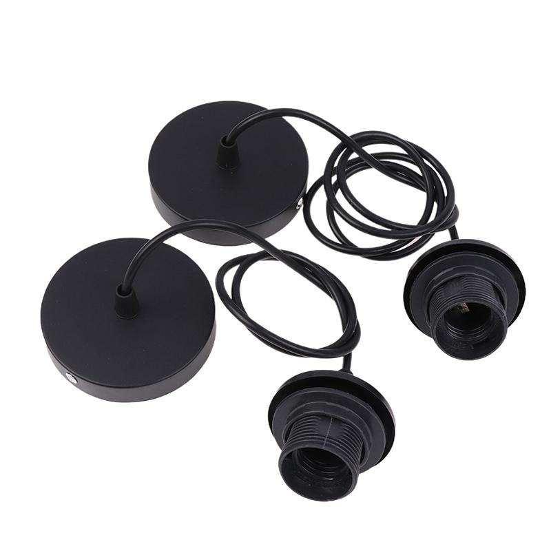 Черный/белый E27 подвесной патрон лампы с 0,5/0,8/1,2/2 м подвесной провод потолочный патрон лампы цоколь для люстры