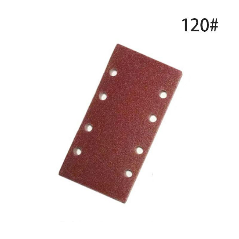1pc Grit Flocking 185*93mm Glass Grinder 8 Hole Abrasive Stone Wood Polish Tools Square Sandpaper Sand Paper