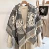 New Women'S Fashionable Imitation Cashmere Autumn And Winter Warm Large Square Scarf Double-Sided Tassel Scarf Air Conditioning Shawl