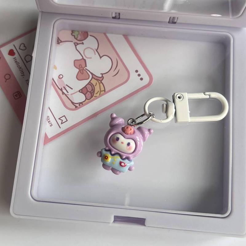 Милый брелок Sanrio Kuromi Hello Kitty Cinnamon Dog, милый мультяшный брелок-подвеска для автомобиля, украшение для школьного рюкзака, игрушка-подарок для ребенка
