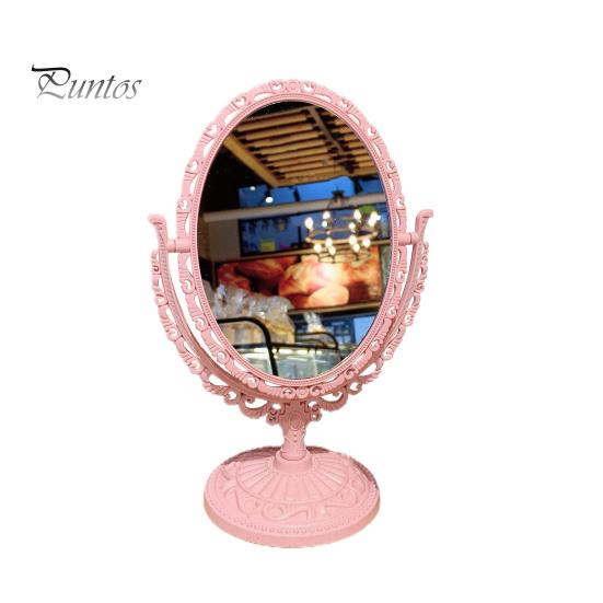 Cosmetic Mirror Functional Durable Desk Type Antique Vintage European Style Desktop Makeup Mirror for Makeup