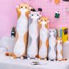Cute Soft Long Cat Pillow Plush Toys Stuffed Pause Office Nap Pillow Bed Sleep Pillow Home Decor Gift Doll for Kids Girl