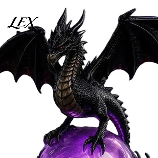 Magical Atmosphere Lamp Dragon Faux Crystal Ball Lamp, Gothic USB Night Light, Dark Fantasy Resin Light Decor for Desk Bedroom, Halloween Gift Lovers