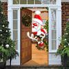 Christmas Door Cover Decoration Front Colorful Print Christmas Door Backdrop Door Decor Holiday Festive Xmas