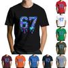 Men's Popular T-shirt Printed Round Neck Short Sleeve T-shirt