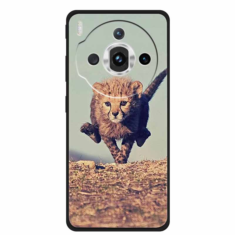 Для ZTE nubia Z60S Pro 6.78" Чехол ТПУ Мягкий Черный Силикон Расписной Милый Кот Звездный Чехол для Nubia Z60S Pro Роскошные Животные Funda