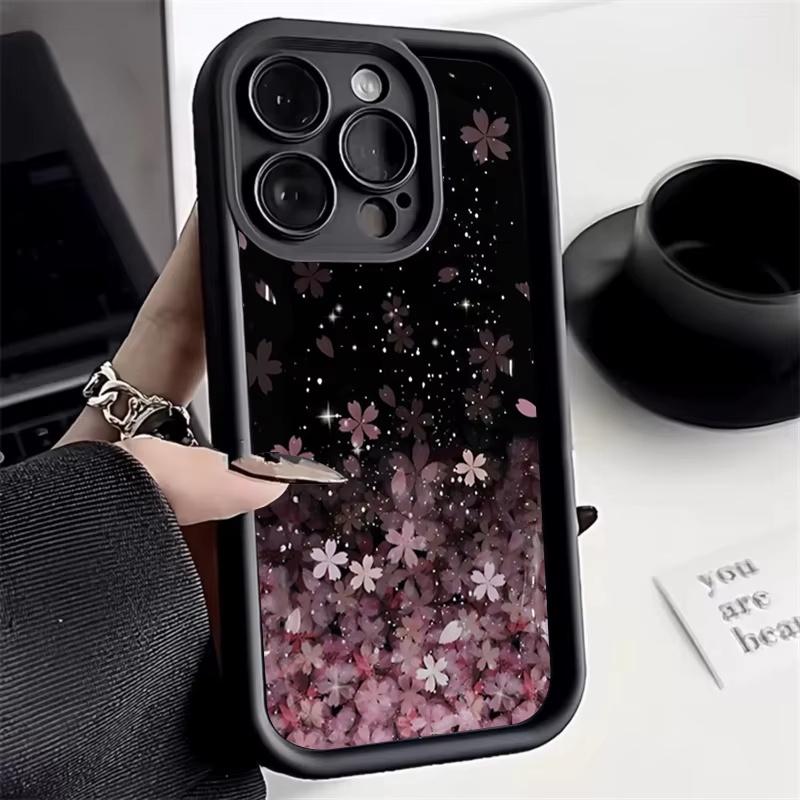 Мечтательный Розовый Чехол с Цветением Сакуры для Серии iPhone 17 16 15 14 13 12 11 Pro Max Plus