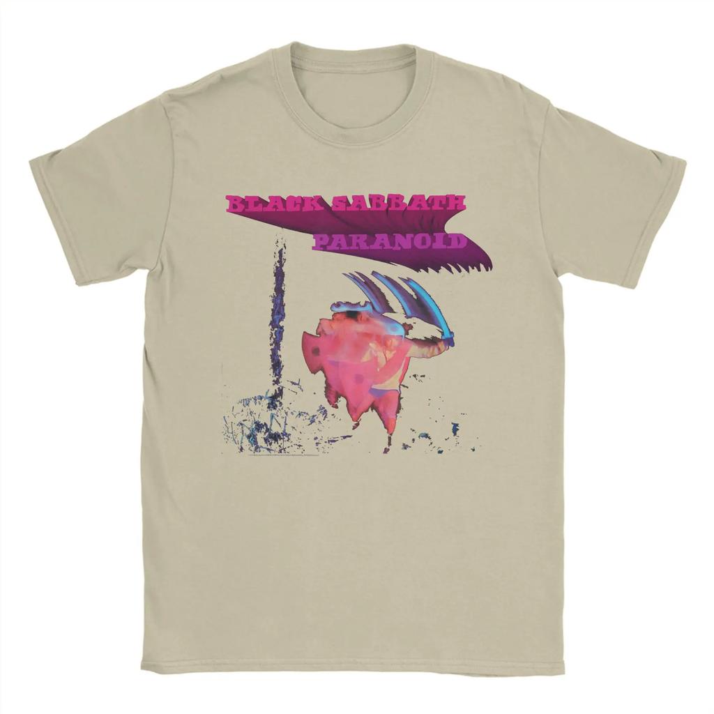 Black Sabbath Paranoid Motion Trails T-Shirts Men Novelty Tee Shirt Crew Neck Short Sleeve T Shirt