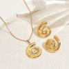 Gothic Thread Ring Pendant Necklace Earrings Set Women European American Niche Daily Street Jewelry Gift