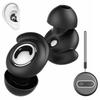 55dB Sound Alarm Includes 3 Sizes of Storage Case For Live and Use Noise-Canceling Earplugs, Blocking, Black, Compatible, Washable, Earplugs,