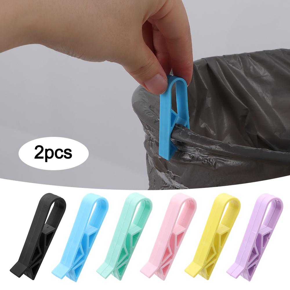 2Pcs Mini Garbage Bag Fixed Clip Anti-Skid Storage Sealed Clip Bin Bag Fixed Buckle  Household