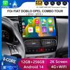 Android 14 Carplay Auto Car Radio For FIAT DOBLO For OPEL COMBO TOUR 2010 2011 2012 2013 2014 2015 GPS Multimedia Stereo Player