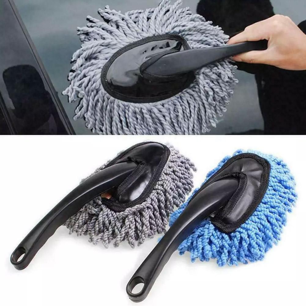 Car Dust Brush Multi Functional Microfiber Dust Lock Cleaning Car Grip Brush Reduce Fatigue Comfortable Interior Soft Tool Y1M7