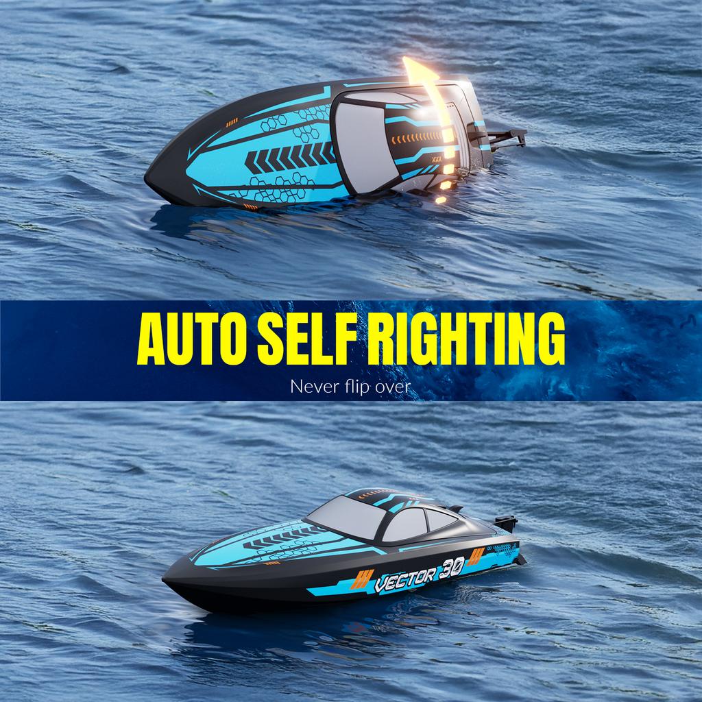 RC лодка VOLANTEXRC 30+ миль в час AtomicXS Высокоскоростная RC лодка с реверсом, сигнализацией низкого заряда батареи и выхода из зоны действия, игрушки, подарки