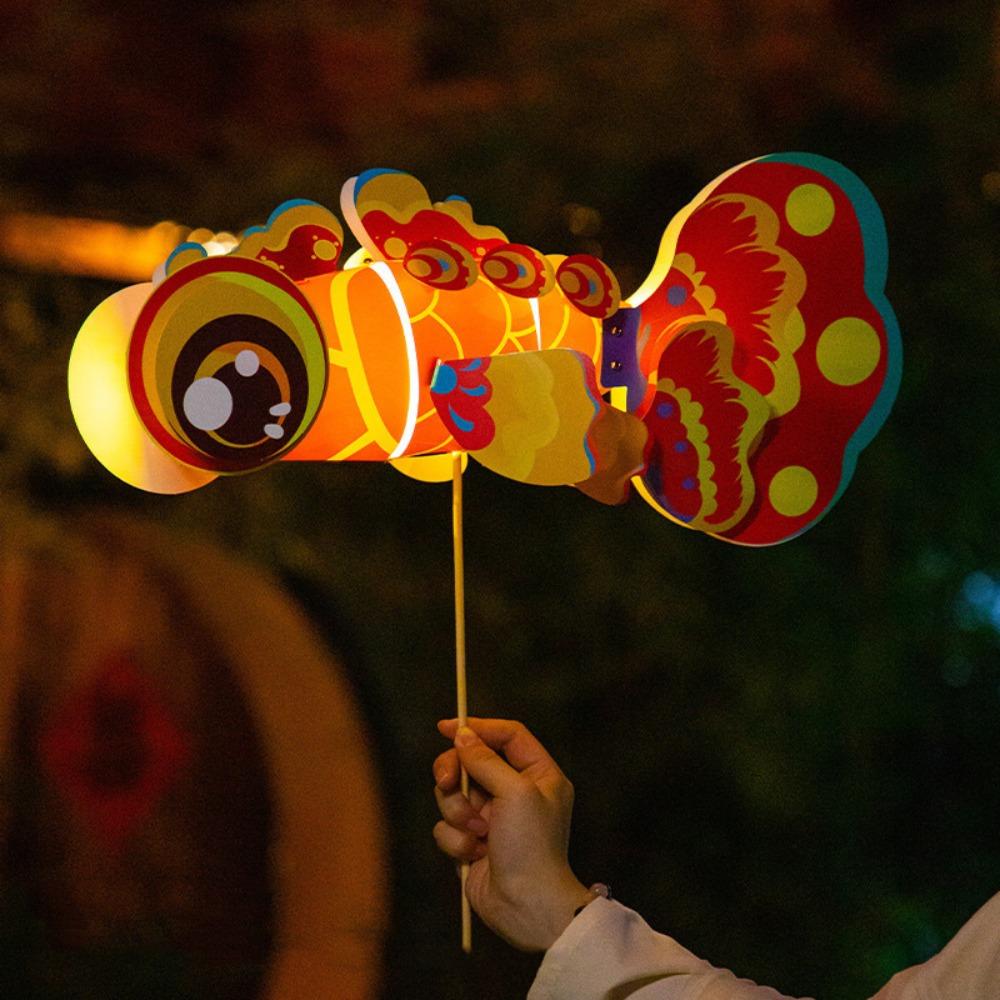 Colorful Dragon Dance Lantern Handmade Parent Child Toy Lantern  Mid-autumn Festival