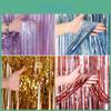Stunning 2m Golden Laser Rain Curtain For Festive Party Decorations And Celebrations