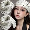 Y2K Star Hair Scarf Spicy Girl Hip Hop Punk Bandana Turban Retro Large Square Streetwear Breathable Punk Versatile Silk Scarf
