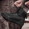 New Breathable Desert Hiking Boots Men's High Tops Outdoor Hiking Shoes Lightweight Men's Boots Anti-hot Non-slip Thick Soles