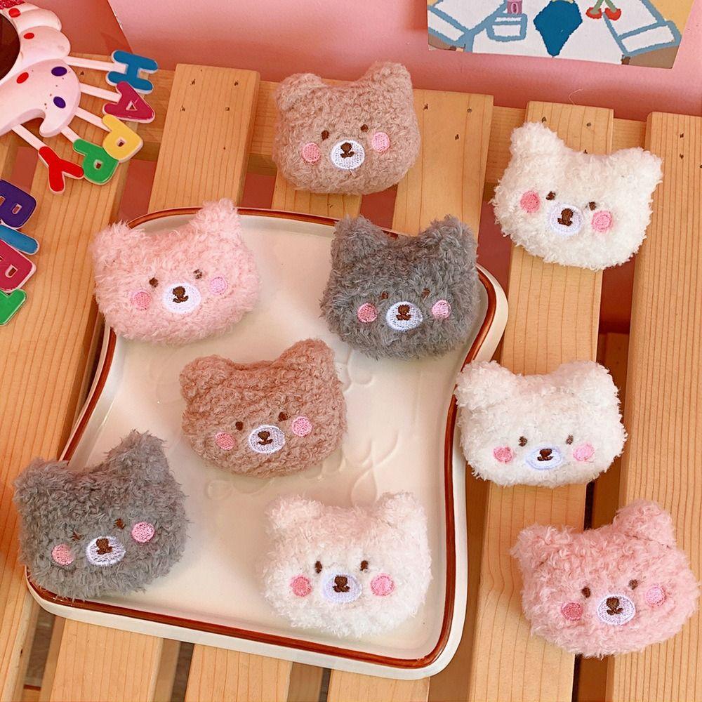 Cute Plush Bear Brooch Soft Clothes Badge DIY Decoration Accessories Animal Brooches  Girl