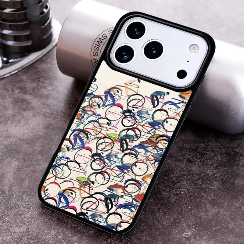 Чехол для телефона с рисунком 'Велосипедный спорт в горах' для iPhone 17 16 15 Pro Max Air 14 13 12 11 Plus Ударопрочный Capa Cover