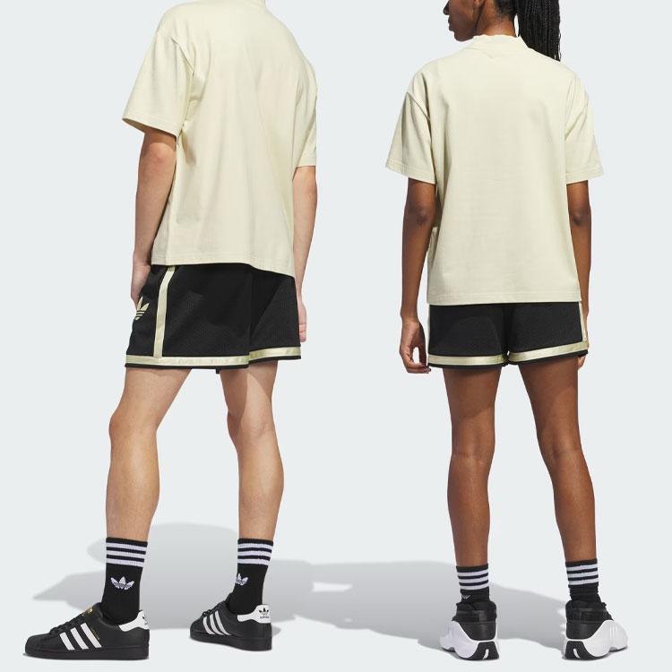 Adidas Оригинальные повседневные шорты свободного покроя Adicolor с принтом логотипа и шнурком, унисекс, черные IM9643