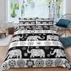 Tribal Ethnic Elephant Duvet Cover Exotic Style Bedding Set Boho Mandala Flower Paisley Quilt Cover Polyester Comforter Cover