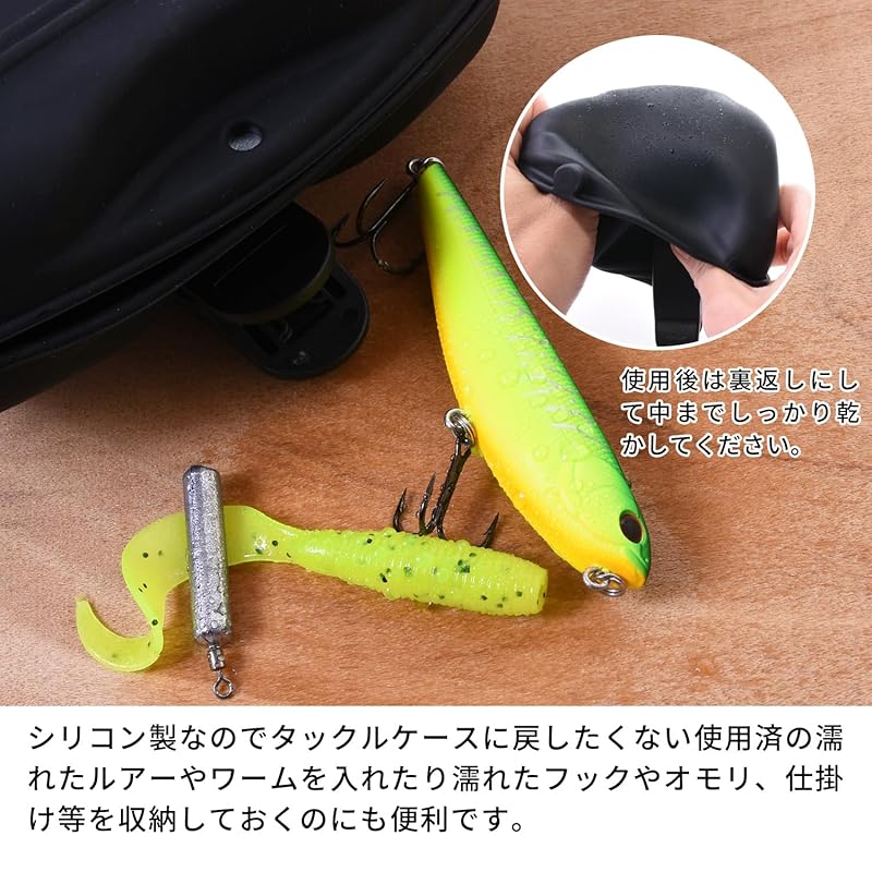 ESFUERZO fishing fishing pouch mobile trash can Easy to open and close with one hand trash can lint tool case storage silicon lightweight (pink)