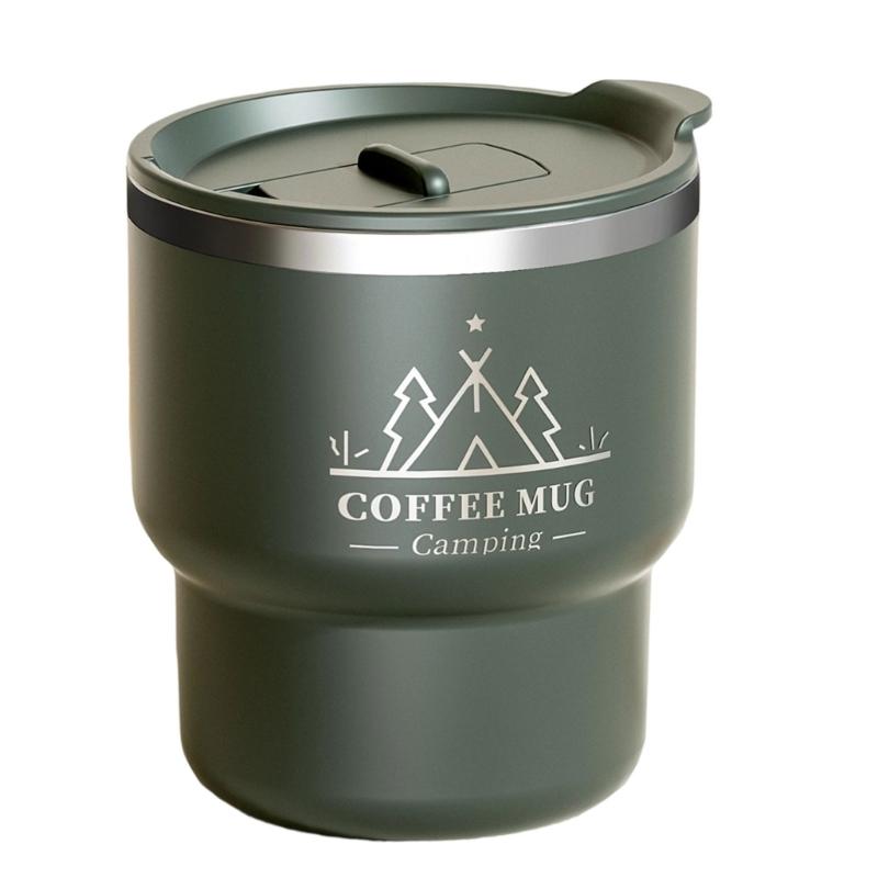 Leak Proof Stainless Steel Coffee Cup With Sealed Lid For Outdoor Camping Office Use Double Layer Insulated Travel Mug