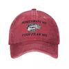 Women Want Me Fish Fear Me Fishing Unisex Style Baseball Cap Distressed Cotton Caps Hat Fashion Outdoor Activities Sun Cap