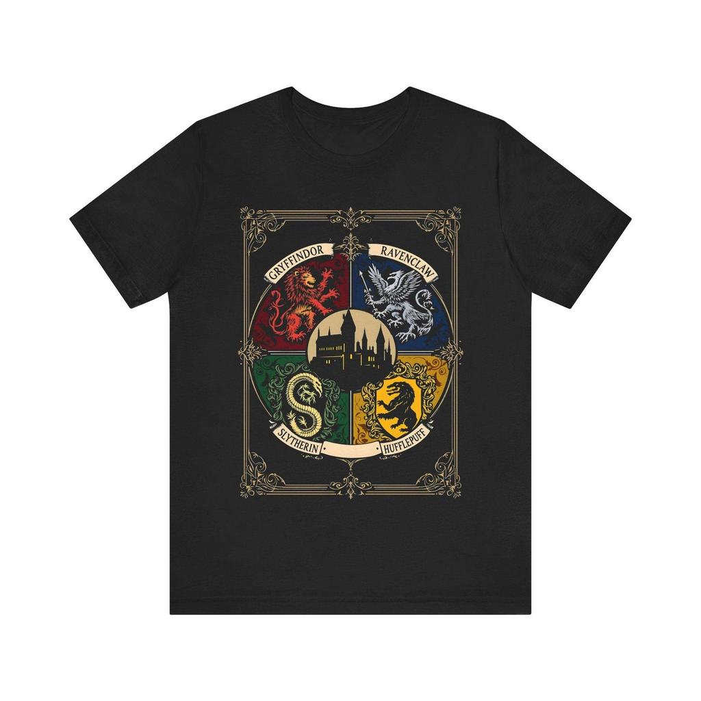 4 Houses of Hogwarts Harry Potter Graphic Tee