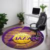 1 шт. Круглый ковер для офиса с изображением Баскетбольной команды Lakers, Внутренний коврик, Подходящий для офиса, Под офисные стулья, Спальни, Гостиной, Домашнего декора, Декора комнаты