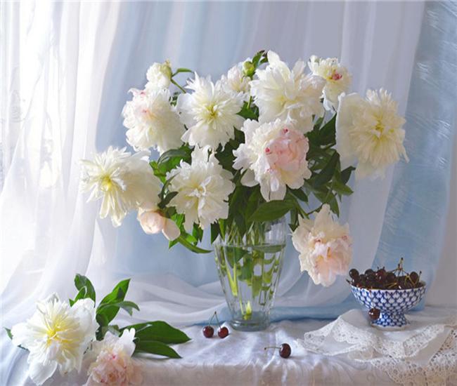 RUOPOTY Краска по номерам, цветок пиона, настенное искусство, уникальный подарок, ручная роспись на холсте, картина по номерам, уличный декор для детской комнаты